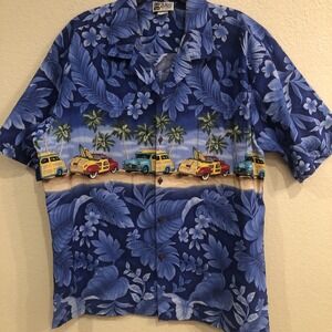 Antique Cars Surf Hawaiian Shirt - by Aloha Republic - Size 2XL